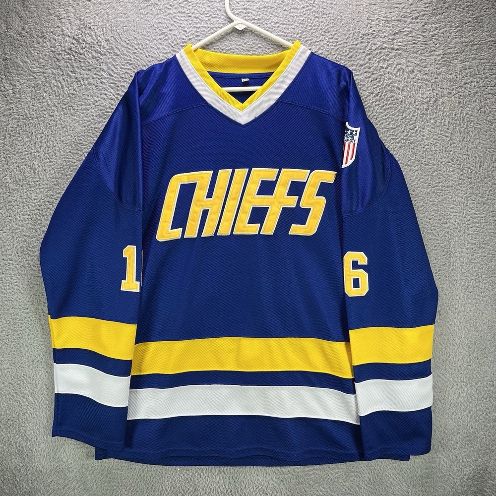 Charlestown Chiefs Hanson #16 Hockey Jersey Men 2XL Slapshot MadBros Fight Strap
